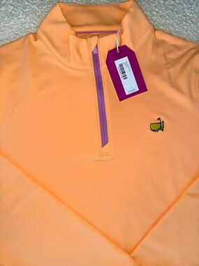 Masters 2026 Magnolia Lane Tech Peach 1/4 Zip pullover long sleeve